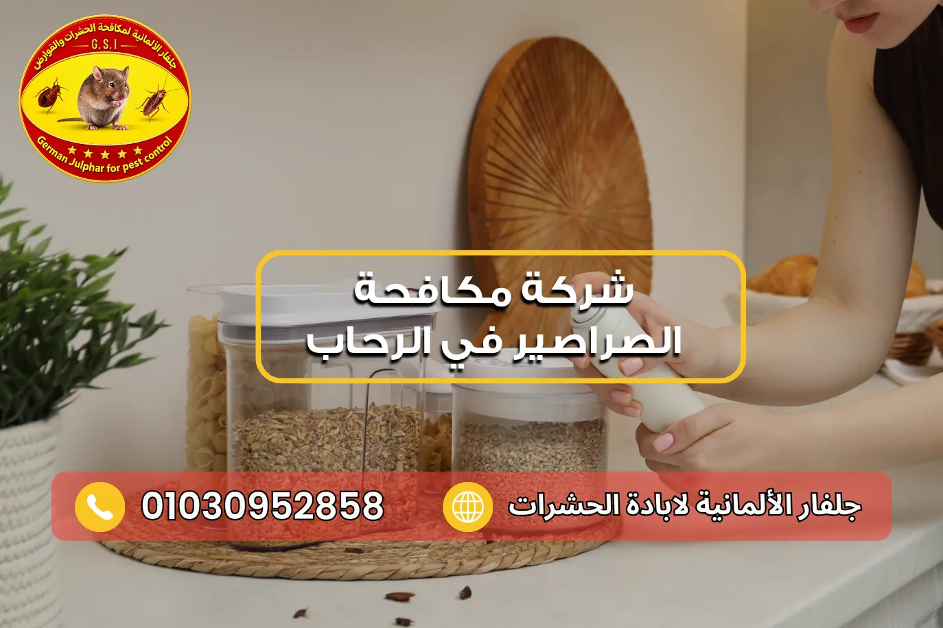 أسعار مكافحة الصراصير في الرحاب مع جلفار 01030952858
