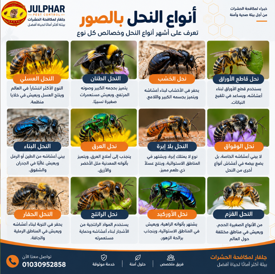 أنواع النحل بالصور مع جلفار الالمانية 01030952858