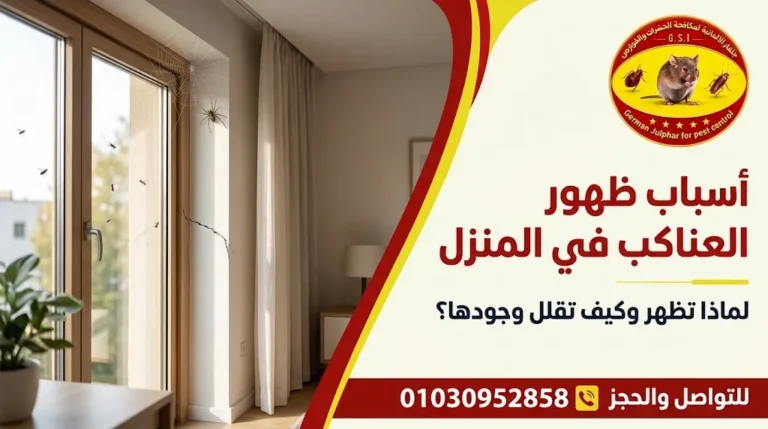 أسباب ظهور العناكب في المنزل