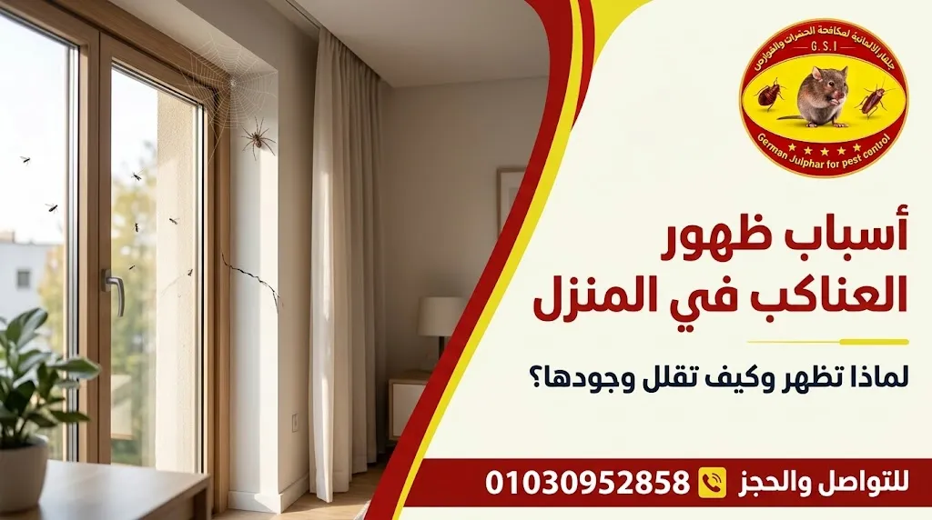 أسباب ظهور العناكب في المنزل